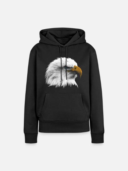 Bald eagle - Women’s Premium Organic Hoodie - black