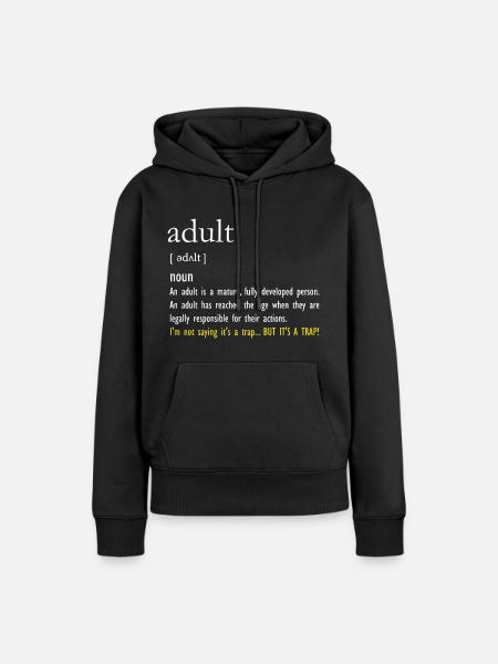 Erwachsene - Frauen Premium Bio Hoodie - Schwarz