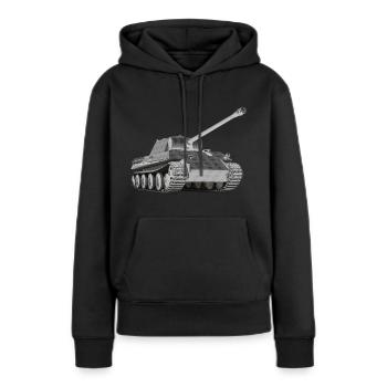 PANTHER PANZER - Frauen Premium Bio Hoodie - Schwarz - Vorne - Julia (174cm)