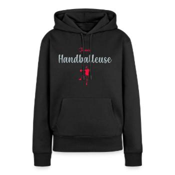 Je suis Handballeuse - Sweat à capuche Premium bio Femme - noir - Devant - Julia (174cm)