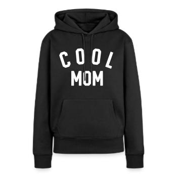 20230509 Cool Mom - Women’s Premium Organic Hoodie - black - Front - Julia (174cm)