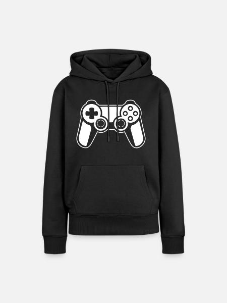 Controller Gaming Videospiele Gamepad - Frauen Premium Bio Hoodie - Schwarz