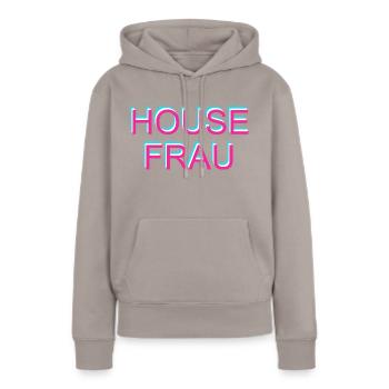 House Woman - Women’s Premium Organic Hoodie - taupe - Front - Julia (174cm)