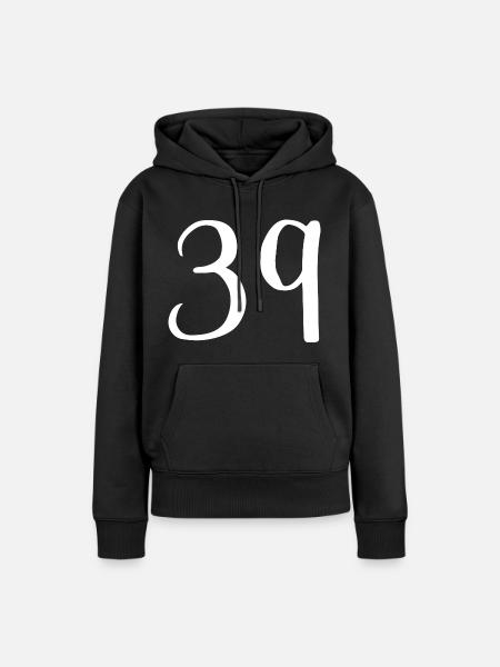 39 - Frauen Premium Bio Hoodie - Schwarz
