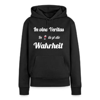 In vino Veritas - Frauen Premium Bio Hoodie - Schwarz - Vorne - Julia (174cm)