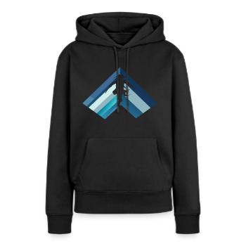 Piraten Piratenflagge - Frauen Premium Bio Hoodie - Schwarz - Vorne - Julia (174cm)