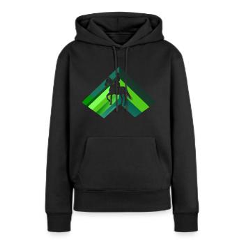 Dressurpferd Reiterhof Reitverein - Frauen Premium Bio Hoodie - Schwarz - Vorne - Julia (174cm)