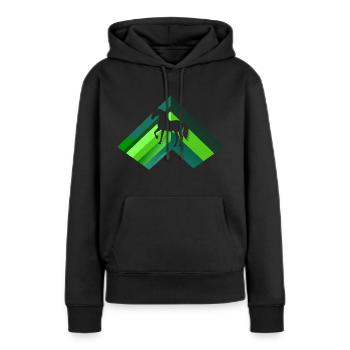 Pferde Pferdesport Hufeisen - Frauen Premium Bio Hoodie - Schwarz - Vorne - Julia (174cm)