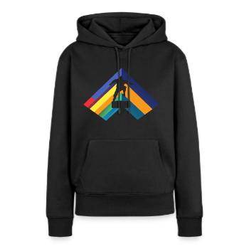 Parkourläufer Parkour Stuntman - Frauen Premium Bio Hoodie - Schwarz - Vorne - Julia (174cm)