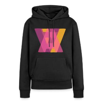 A - Sweat à capuche Premium bio Femme - noir - Devant - Julia (174cm)