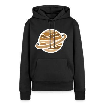 Colored Planet - Sweat à capuche Premium bio Femme - noir - Devant - Julia (174cm)
