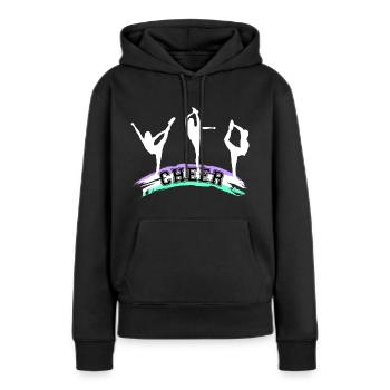 Cheerleading, Cheer - Frauen Premium Bio Hoodie - Schwarz - Vorne - Julia (174cm)