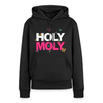 Drôle de sort - Holy Moly pour hommes et femmes - Sweat à capuche Premium bio Femme - noir - Devant - Julia (174cm)