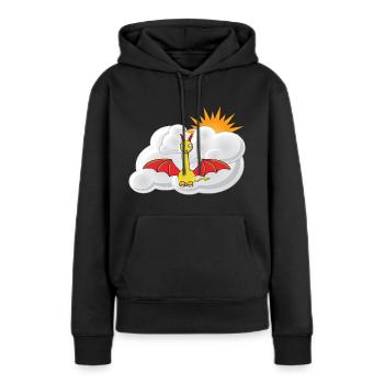 Dragon pour bébé, thème ludique pour enfants - Sweat à capuche Premium bio Femme - noir - Devant - Julia (174cm)