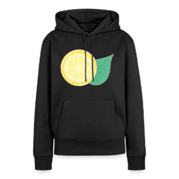 Zitrone - Frauen Premium Bio Hoodie - Schwarz - Vorne - Julia (174cm)