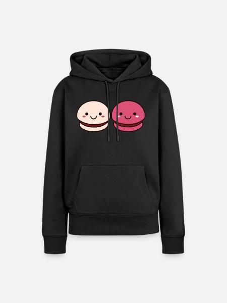 Makrone - Frauen Premium Bio Hoodie - Schwarz