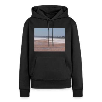 Home déco nature inspiation - Sweat à capuche Premium bio Femme - noir - Devant - Julia (174cm)
