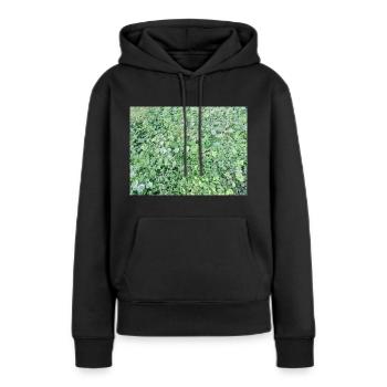Grass - Women’s Premium Organic Hoodie - black - Front - Julia (174cm)