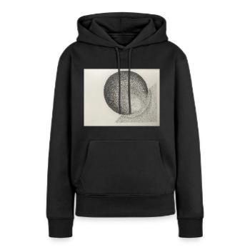 Universum - Frauen Premium Bio Hoodie - Schwarz - Vorne - Julia (174cm)