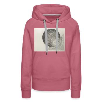 Universum - Frauen Premium Bio Hoodie - Malve - Vorne - Isabella (175cm)