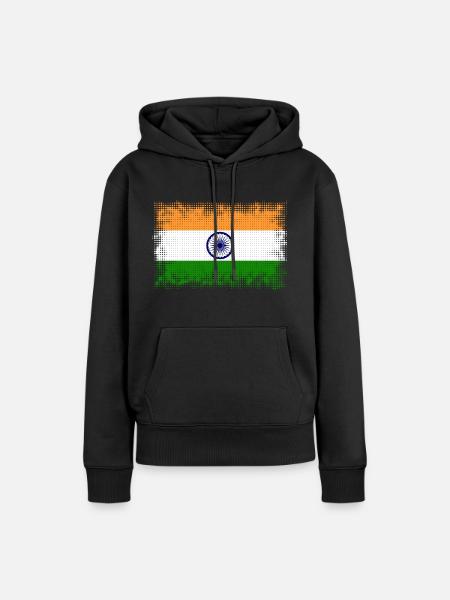 Indien - Frauen Premium Bio Hoodie - Schwarz