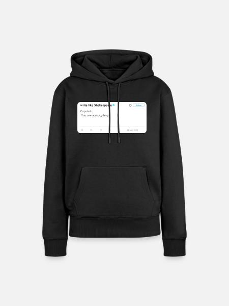 Funny Shakespeare Tweet - Frauen Premium Bio Hoodie - Schwarz