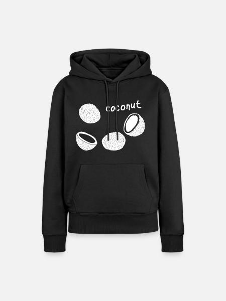 Kokosnuss - Frauen Premium Bio Hoodie - Schwarz