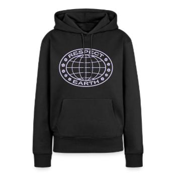 Respectez la Terre - Sweat à capuche Premium bio Femme - noir - Devant - Julia (174cm)
