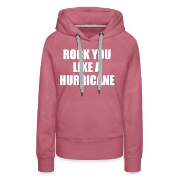 Rock You Like A Hurricane Funny Saying Sarcastic - Sweat à capuche Premium bio Femme - mauve - Devant - Isabella (175cm)
