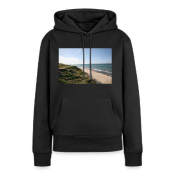 Strand/Meer/Düne - Frauen Premium Bio Hoodie - Schwarz - Vorne - Julia (174cm)