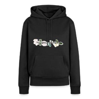 The confidence of a wildflower - Women’s Premium Organic Hoodie - black - Front - Julia (174cm)