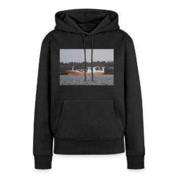 VL-180-AV Ola Ryggefjord - Sweat à capuche Premium bio Femme - noir - Devant - Julia (174cm)