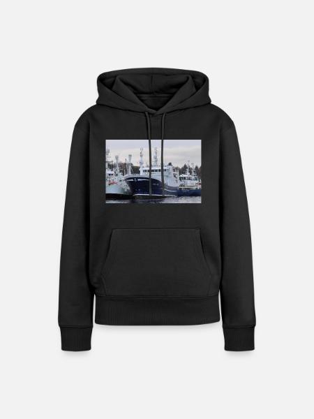 H-77-AV Malene S - Frauen Premium Bio Hoodie - Schwarz