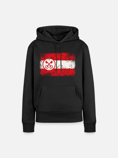 Leiden Flagge - Frauen Premium Bio Hoodie - Schwarz