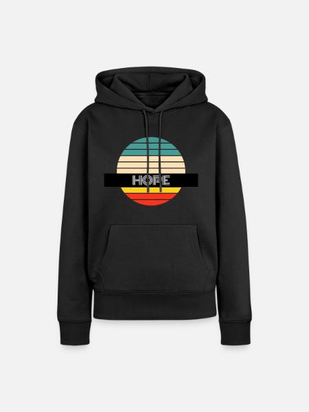 Hope - Frauen Premium Bio Hoodie - Schwarz