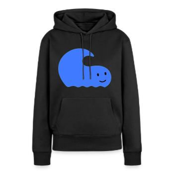 Knuffige Welle (2C) - Frauen Premium Bio Hoodie - Schwarz - Vorne - Julia (174cm)