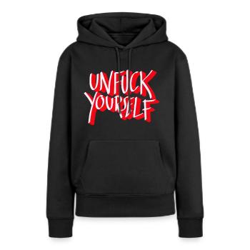 Se faire - Sweat à capuche Premium bio Femme - noir - Devant - Julia (174cm)