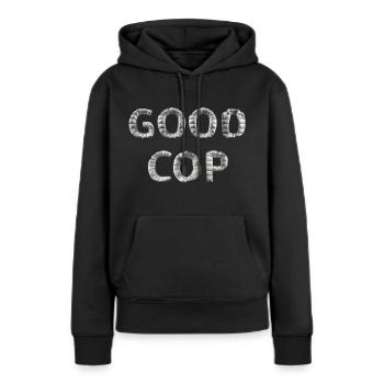 Bon flic - Sweat à capuche Premium bio Femme - noir - Devant - Julia (174cm)