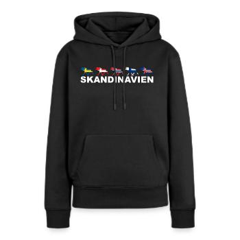 Scandinavia Elk - Elk Moose Scandinavia Nordic - Women’s Premium Organic Hoodie - black - Front - Julia (174cm)
