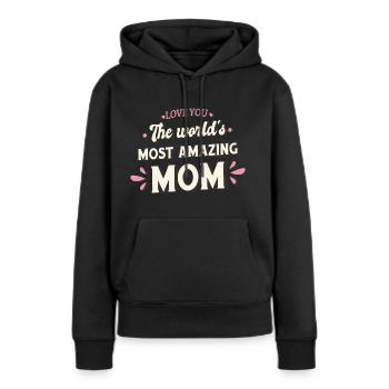 Meilleure maman - Sweat à capuche Premium bio Femme - noir - Devant - Julia (174cm)