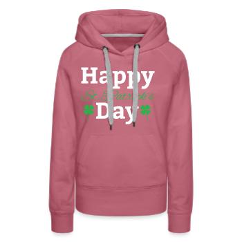Happy St. Patrick's Day - Women’s Premium Organic Hoodie - mauve - Front - Isabella (175cm)
