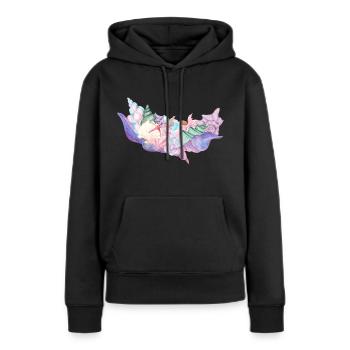 Design ohne Titel - Frauen Premium Bio Hoodie - Schwarz - Vorne - Julia (174cm)