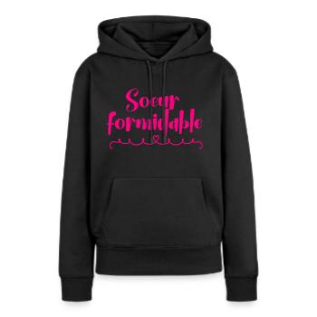 Soeur formidable - Sweat à capuche Premium bio Femme - noir - Devant - Julia (174cm)