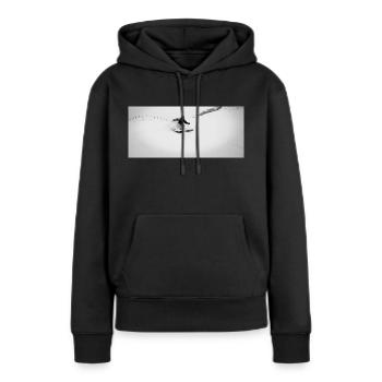 Freeride - Frauen Premium Bio Hoodie - Schwarz - Vorne - Julia (174cm)
