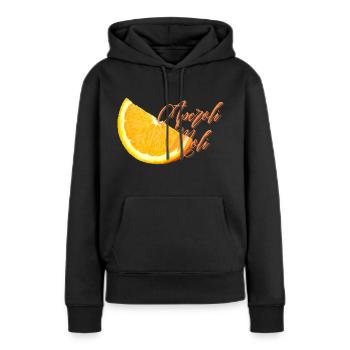 Moli apéritif - Sweat à capuche Premium bio Femme - noir - Devant - Julia (174cm)
