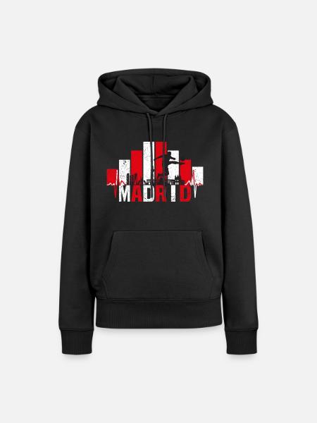 Madrid - Frauen Premium Bio Hoodie - Schwarz
