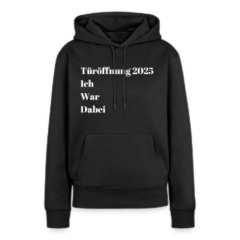 Porte - Sweat à capuche Premium bio Femme - noir - Devant - Julia (174cm)