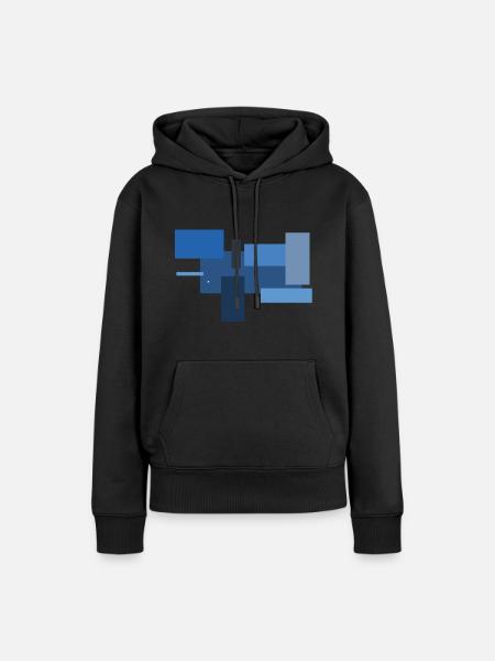 Rechteck - Frauen Premium Bio Hoodie - Schwarz