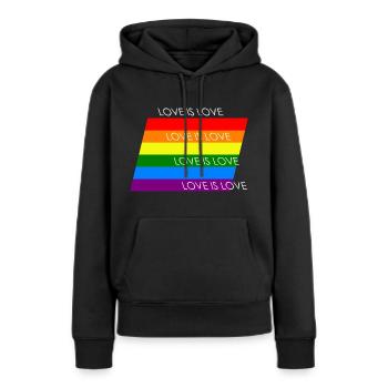 Love is Love - Women’s Premium Organic Hoodie - black - Front - Julia (174cm)