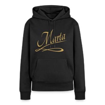Vorname von Marta - Frauen Premium Bio Hoodie - Schwarz - Vorne - Julia (174cm)